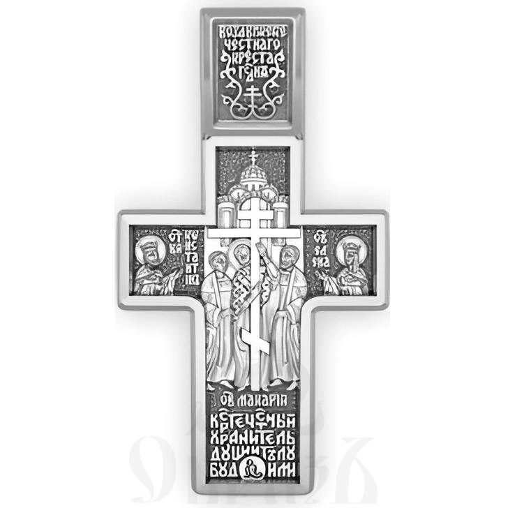 крест воздвижение креста господня, серебро 925 проба с родированием (арт. 17.032р)