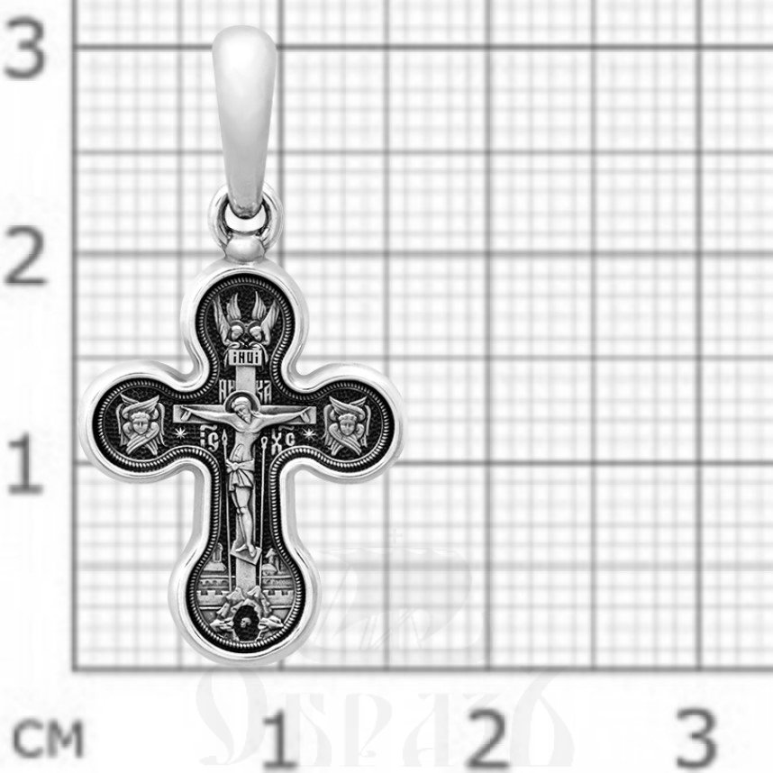 крест «распятие. блаженная матрона московская. молитва», серебро 925 проба (арт. 101.503)